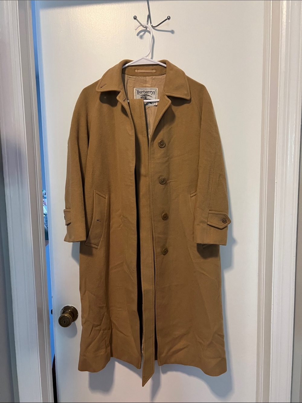 Burberry Tan/Brown Single-Breasted Trench Coat